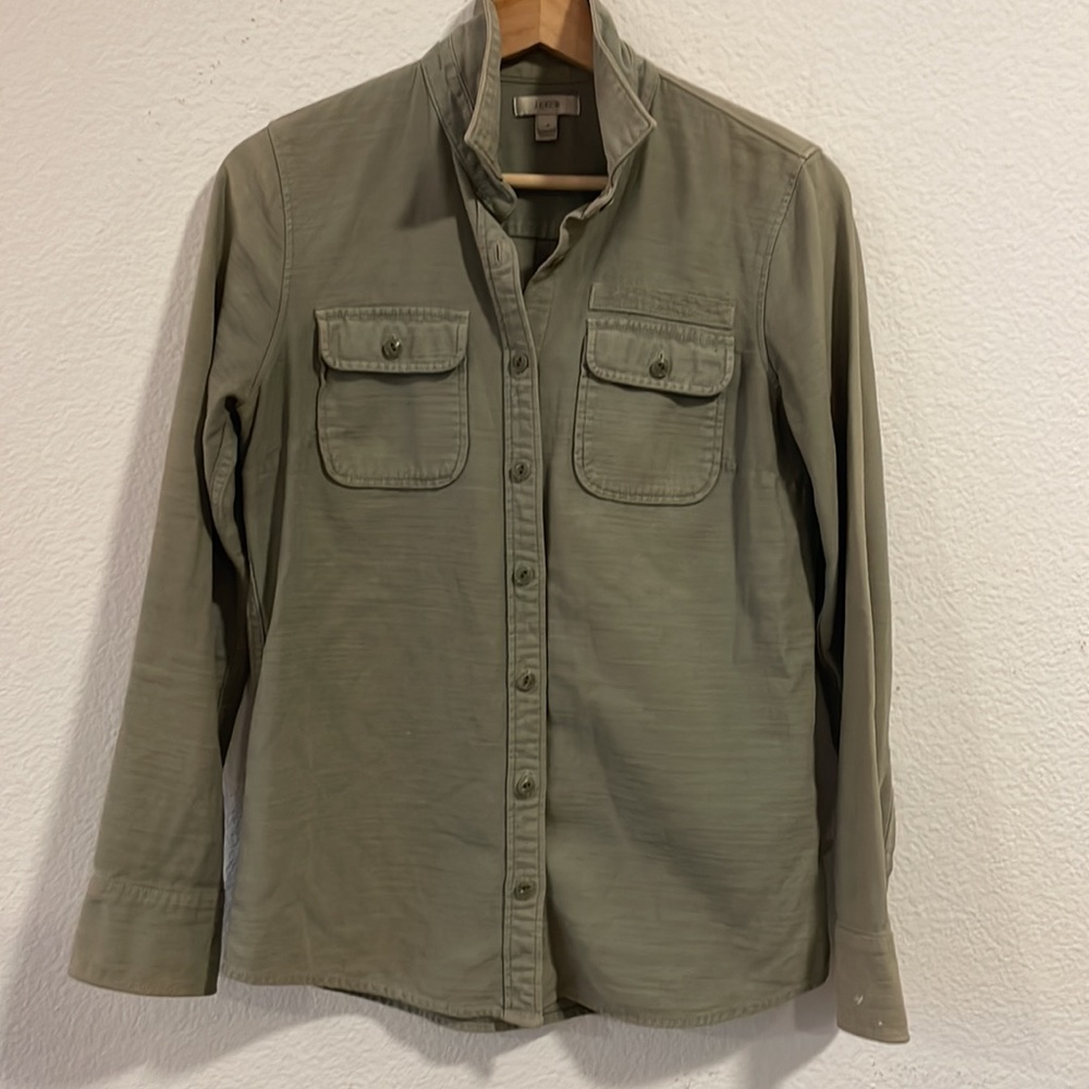 J. Crew distressed khaki jacket